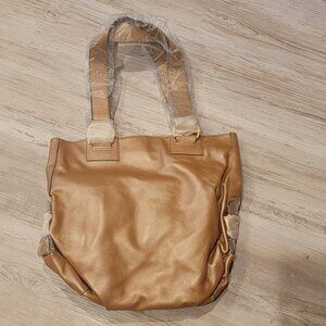 NWT Leather Hobo, champagne, top quality